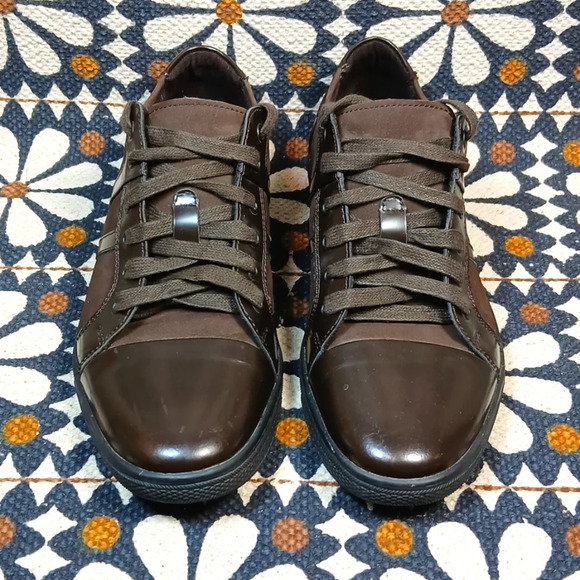 Kenneth Cole NY Down The Line Men's Brown Leather sneaker size 7M - Picture 2 of 8